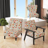 Orange Meadow Floral Pattern - Cottage Arm Chair