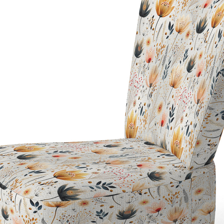 Cottage Elegant Yellow Floral Meadows - Cottage Arm Chair