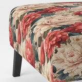 Vintage Pink And Beige Rose Floral Pattern - Cottage Arm Chair
