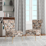 Classic Vintage White Garden Melodies - Cottage Accent Side Chair