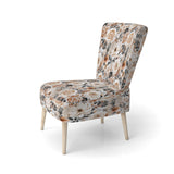 Classic Vintage White Garden Melodies - Cottage Accent Side Chair