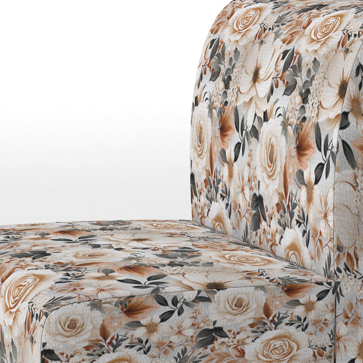 Classic Vintage White Garden Melodies - Cottage Accent Side Chair