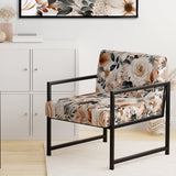 Classic Vintage White Garden Melodies - Cottage Accent Side Chair