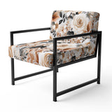 Classic Vintage White Garden Melodies - Cottage Accent Side Chair