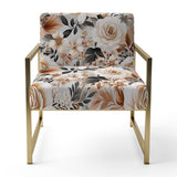 Classic Vintage White Garden Melodies - Cottage Accent Side Chair