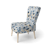 Blue And White Ferns Tranquility - Cottage Arm Chair
