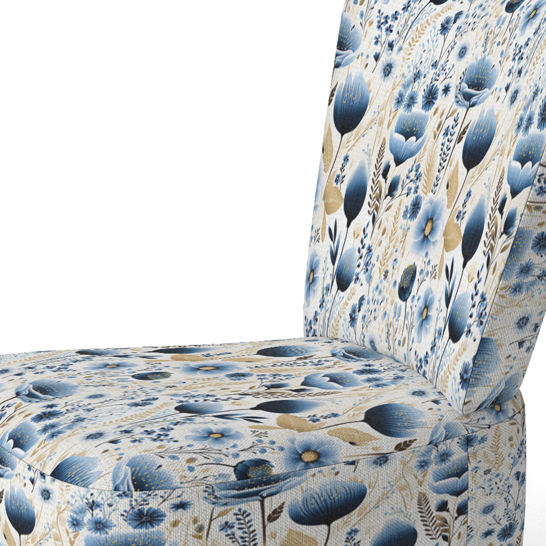 Blue And White Ferns Tranquility - Cottage Arm Chair