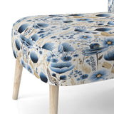 Blue And White Ferns Tranquility - Cottage Arm Chair