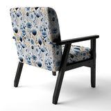 Blue And White Ferns Tranquility - Cottage Arm Chair