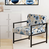 Blue And White Ferns Tranquility - Cottage Arm Chair
