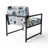 Blue And White Ferns Tranquility - Cottage Arm Chair