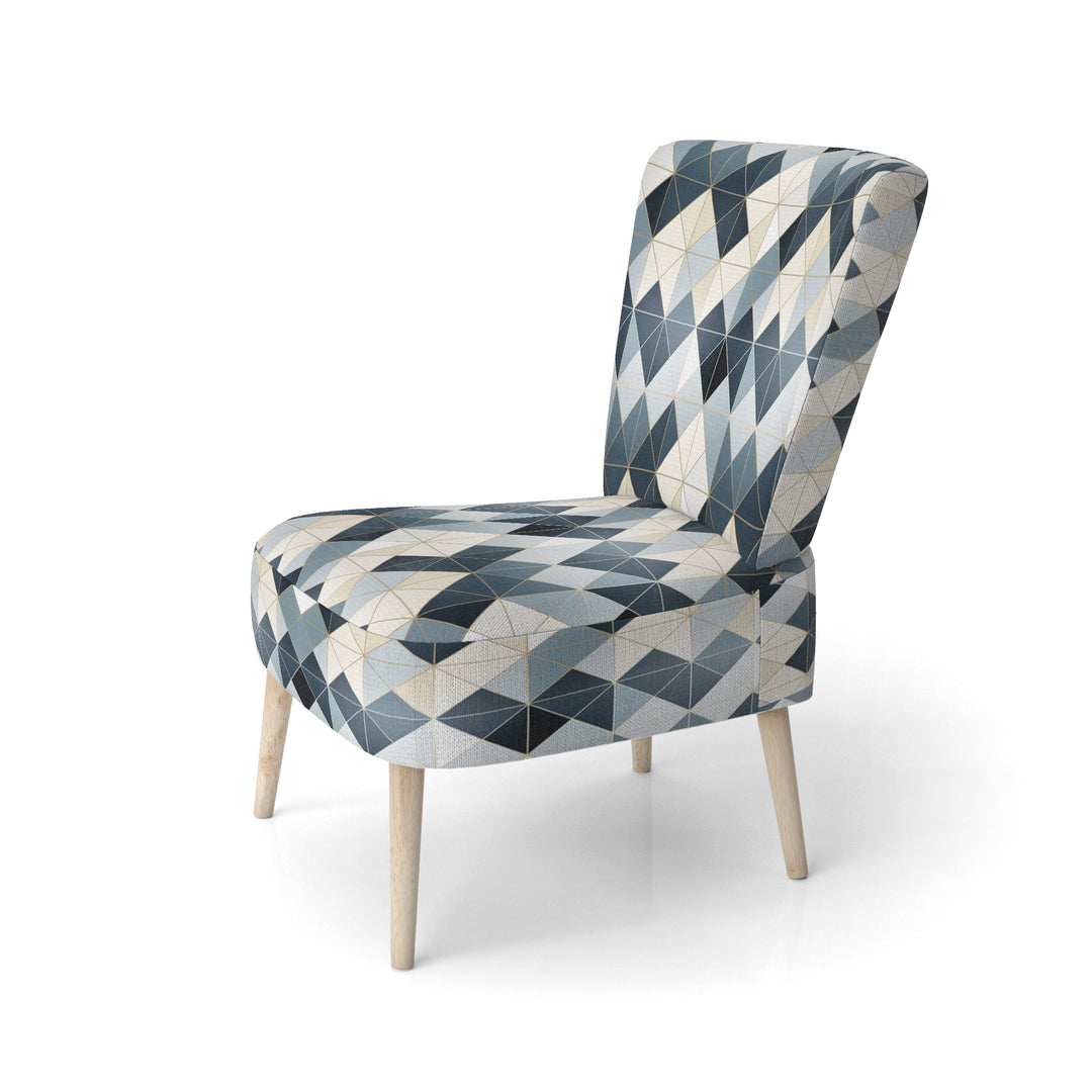 Neutral Grey Tiles Mosaic - Modern Arm Chair