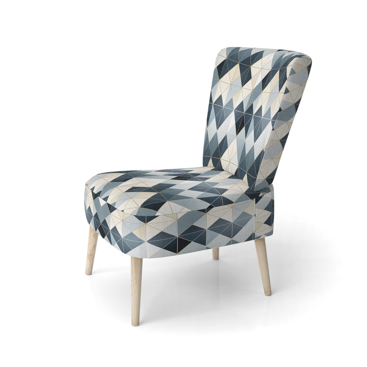 Neutral Grey Tiles Mosaic - Modern Arm Chair