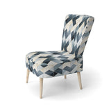 Neutral Grey Tiles Mosaic - Modern Arm Chair