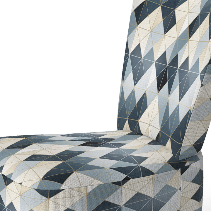 Neutral Grey Tiles Mosaic - Modern Arm Chair