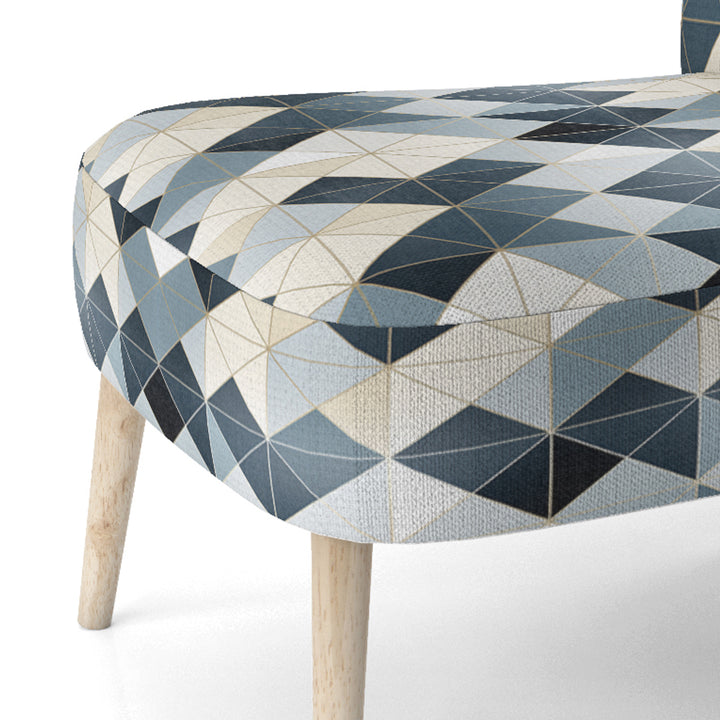 Neutral Grey Tiles Mosaic - Modern Arm Chair