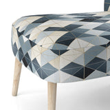 Neutral Grey Tiles Mosaic - Modern Arm Chair