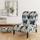 Neutral Grey Tiles Mosaic - Modern Arm Chair