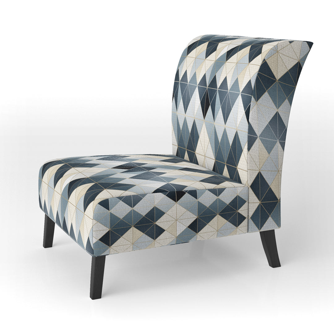 Neutral Grey Tiles Mosaic - Modern Arm Chair