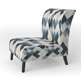 Neutral Grey Tiles Mosaic - Modern Arm Chair