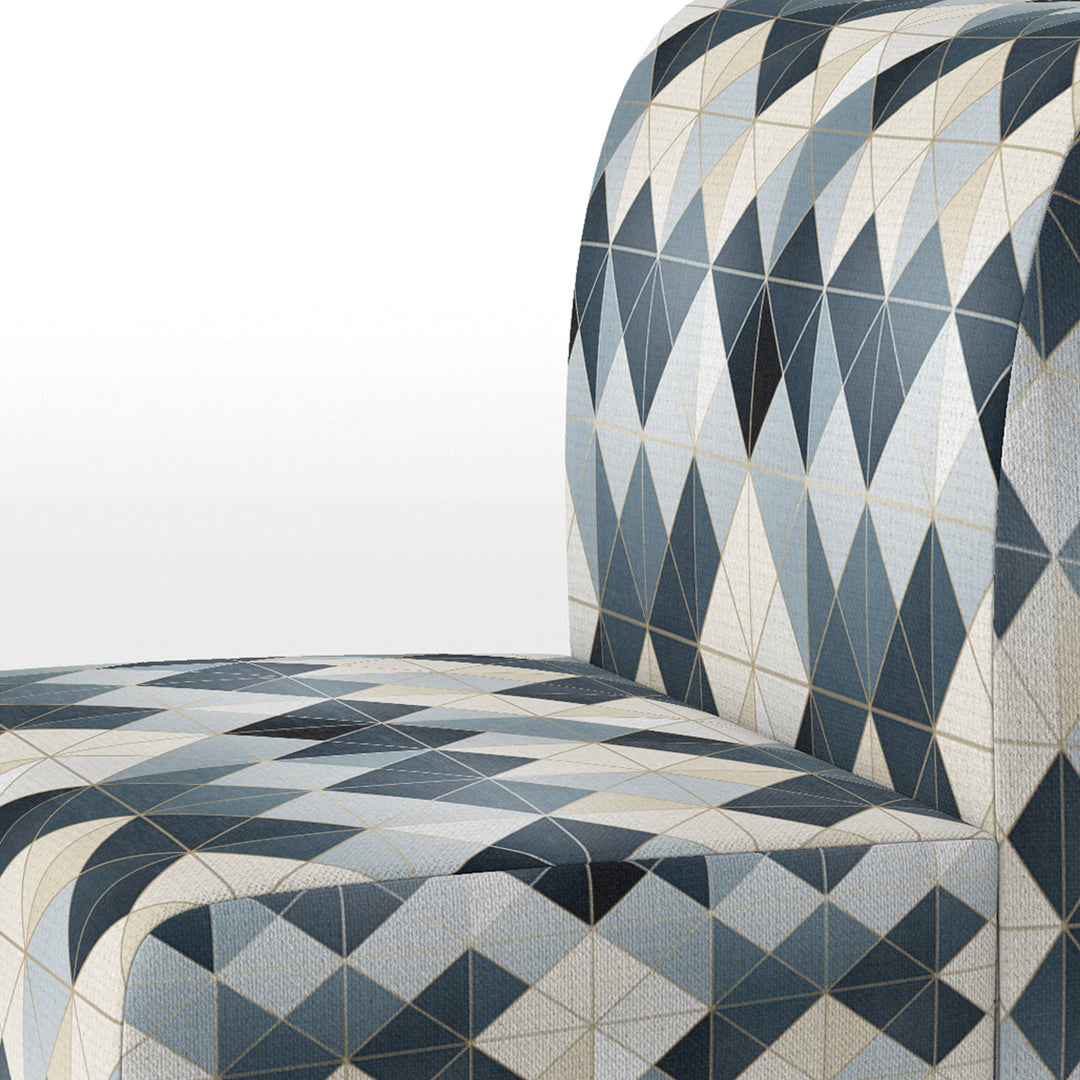 Neutral Grey Tiles Mosaic - Modern Arm Chair