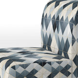 Neutral Grey Tiles Mosaic - Modern Arm Chair