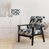 Neutral Grey Tiles Mosaic - Modern Arm Chair