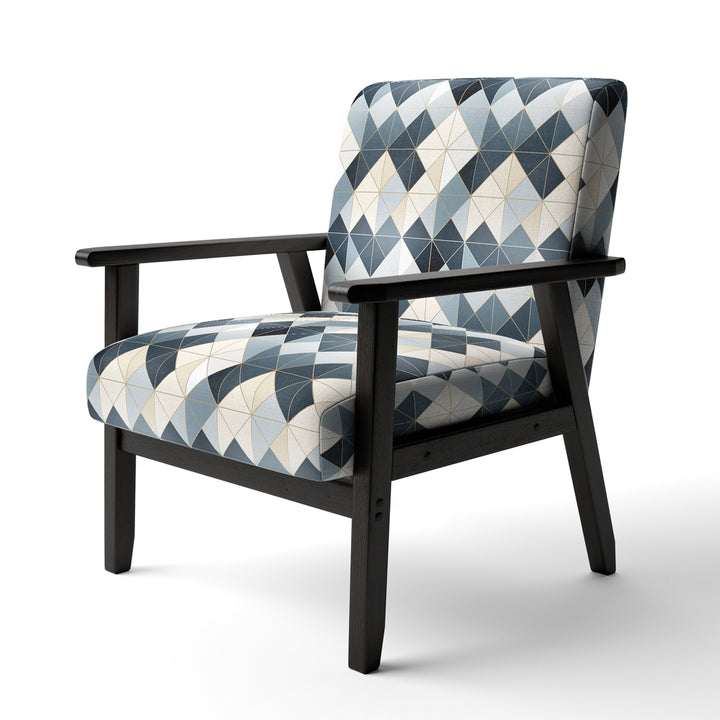 Neutral Grey Tiles Mosaic - Modern Arm Chair