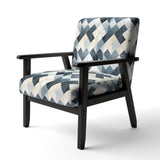 Neutral Grey Tiles Mosaic - Modern Arm Chair