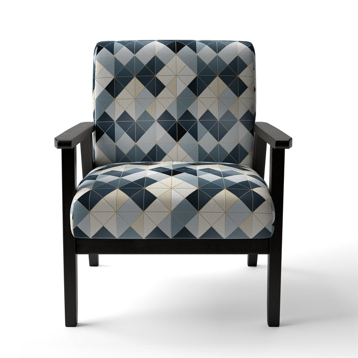 Neutral Grey Tiles Mosaic - Modern Arm Chair