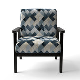 Neutral Grey Tiles Mosaic - Modern Arm Chair
