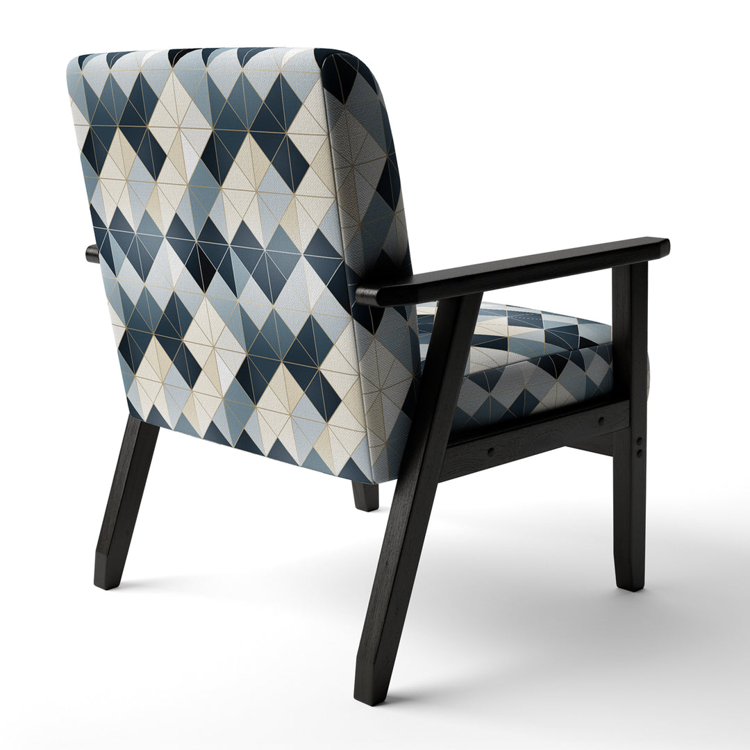 Neutral Grey Tiles Mosaic - Modern Arm Chair