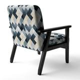 Neutral Grey Tiles Mosaic - Modern Arm Chair