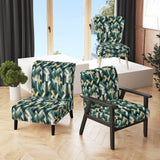Green And Gold Geometric Chic Pattern - Modern Accent Side Chair