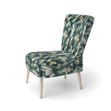 Green And Gold Geometric Chic Pattern - Modern Accent Side Chair