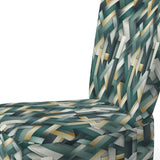 Green And Gold Geometric Chic Pattern - Modern Accent Side Chair