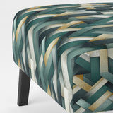 Green And Gold Geometric Chic Pattern - Modern Accent Side Chair