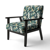 Green And Gold Geometric Chic Pattern - Modern Accent Side Chair