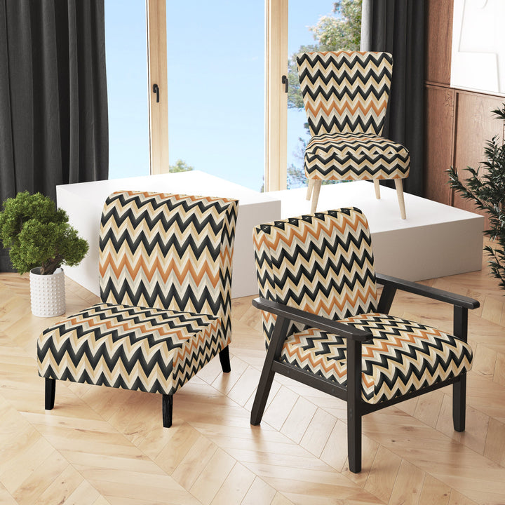 Geometric Chevron - Modern Accent Side Chair