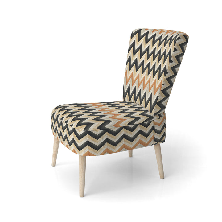 Geometric Chevron - Modern Accent Side Chair