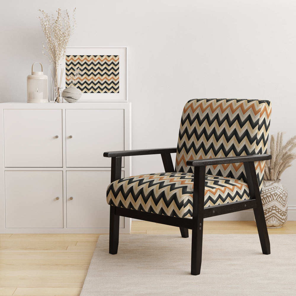 Geometric Chevron - Modern Accent Side Chair