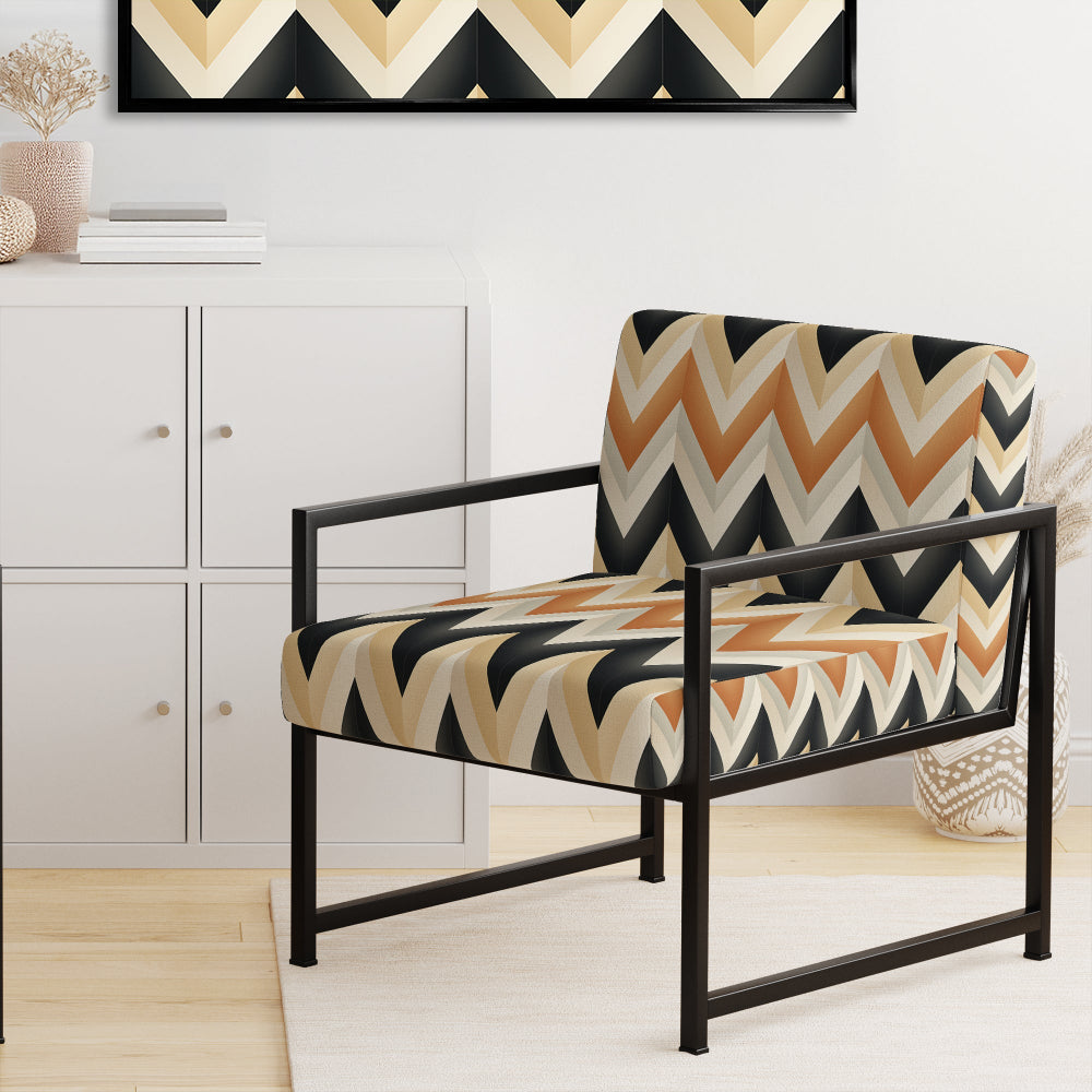 Geometric Chevron - Modern Accent Side Chair