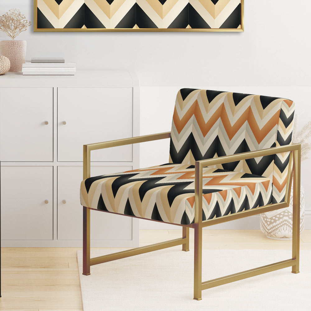 Geometric Chevron - Modern Accent Side Chair
