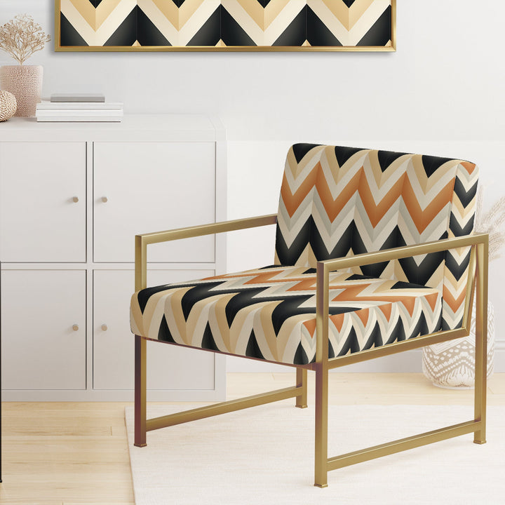 Geometric Chevron - Modern Accent Side Chair