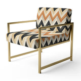 Geometric Chevron - Modern Accent Side Chair