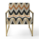 Geometric Chevron - Modern Accent Side Chair