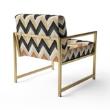 Geometric Chevron - Modern Accent Side Chair