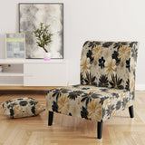 Beige And Champagne Opulent Glam - Glam Accent Slipper Chair