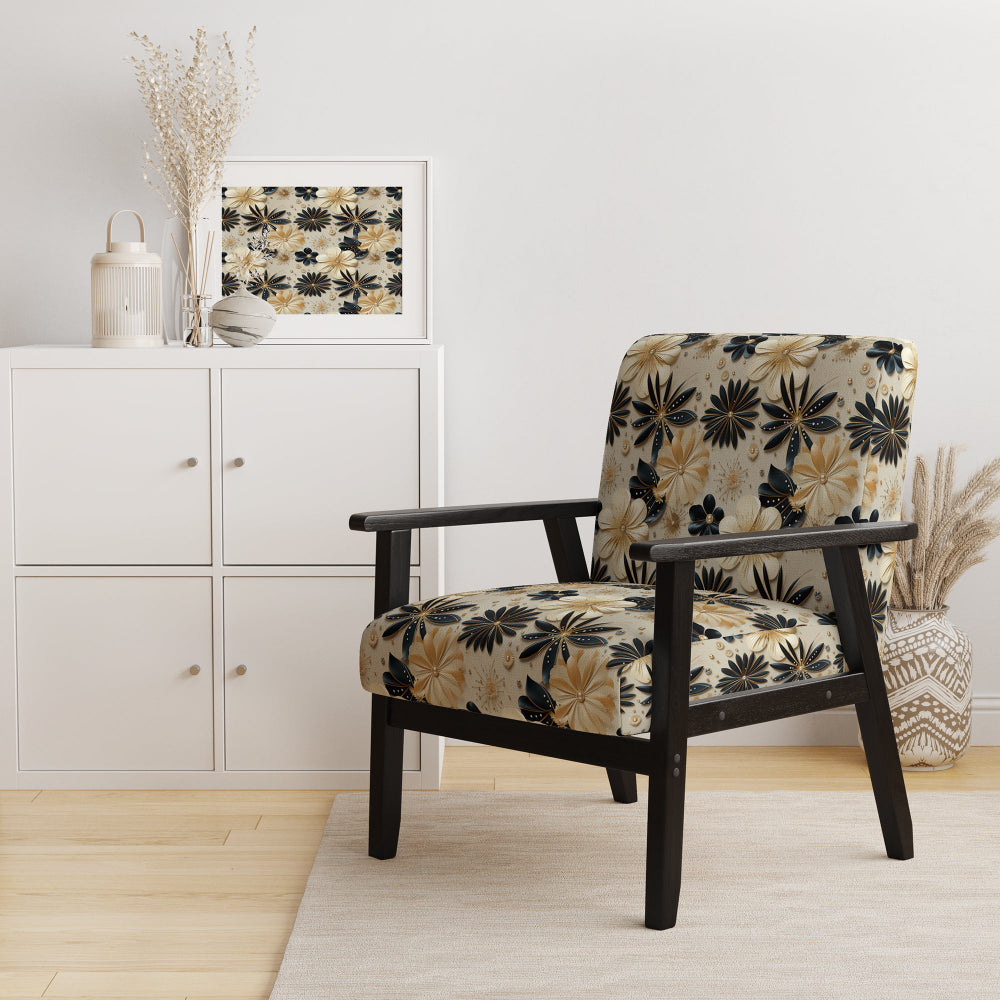 Beige And Champagne Opulent Glam - Glam Accent Slipper Chair