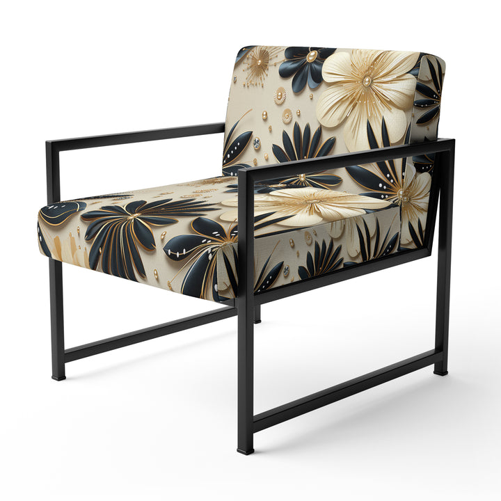 Beige And Champagne Opulent Glam - Glam Accent Slipper Chair